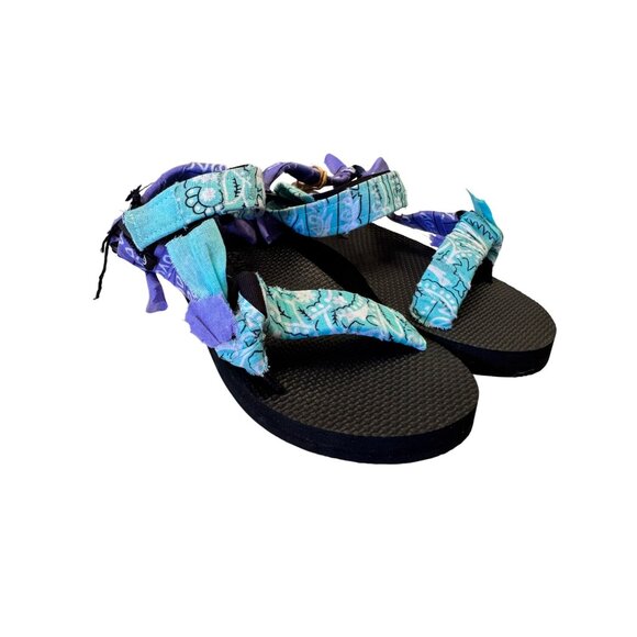 Arizona Love Violet Sandals Size 8 EU 38 Fabric Design Straps NWOB - Picture 3 of 10
